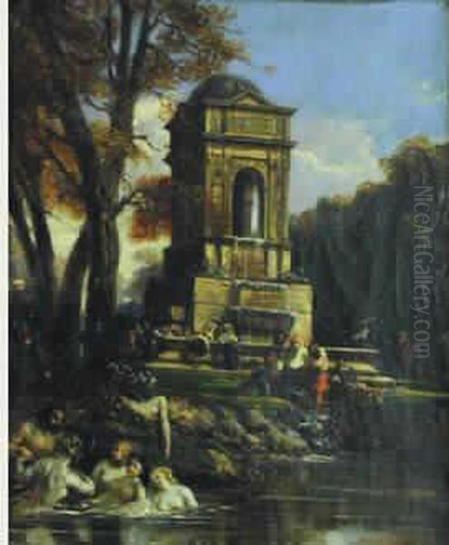 Les Baigneuses Oil Painting by Clement Boulanger