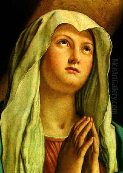 The Virgin In Prayer Oil Painting by Giovanni Battiata Salvi, Il Sassoferrato