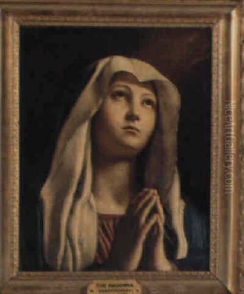The Madonna In Prayer Oil Painting by Giovanni Battiata Salvi, Il Sassoferrato