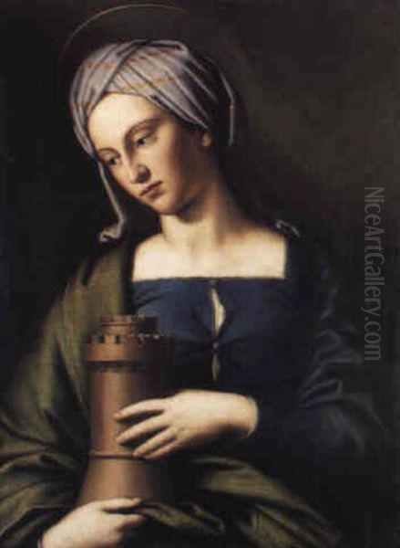Saint Barbara Oil Painting by Giovanni Battiata Salvi, Il Sassoferrato