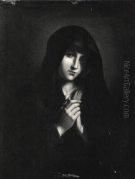 Madonna Oil Painting by Giovanni Battiata Salvi, Il Sassoferrato