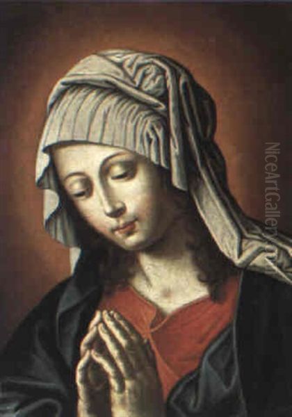 The Madonna In Prayer Oil Painting by Giovanni Battiata Salvi, Il Sassoferrato