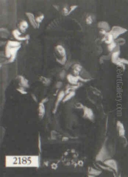 Madonna And Child Oil Painting by Giovanni Battiata Salvi, Il Sassoferrato