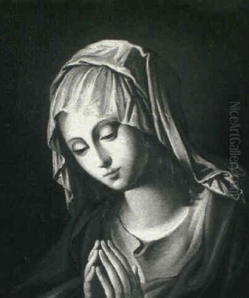The Virgin In Prayer Oil Painting by Giovanni Battiata Salvi, Il Sassoferrato
