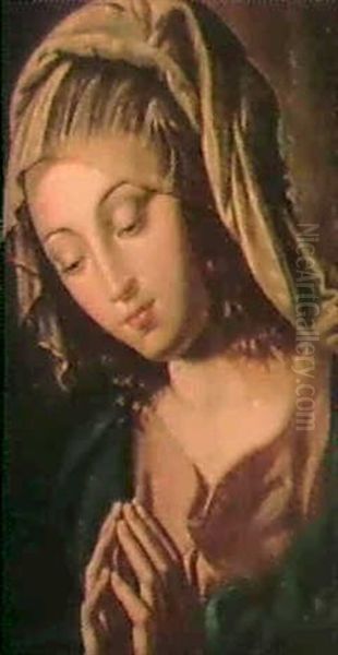Madonna Praying Oil Painting by Giovanni Battiata Salvi, Il Sassoferrato