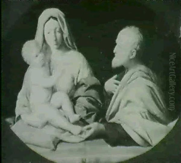 The Holy Family Oil Painting by Giovanni Battiata Salvi, Il Sassoferrato