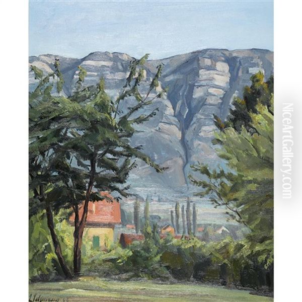 Le Saleve Oil Painting by Louis Henri Salzmann