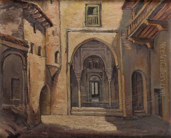 Rincon Andaluz Oil Painting by Francisco Sancha y Lengo