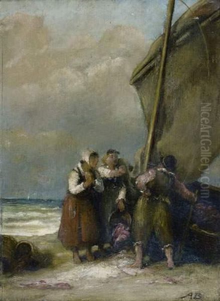 Le Retour De La Peche Oil Painting by Auguste Boulard