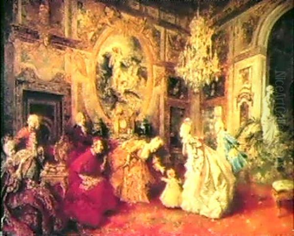 The First Steps Oil Painting by Salvador Sanchez Barbudo