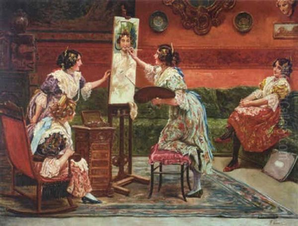 Mischief Oil Painting by Eduardo Sanchez Sola