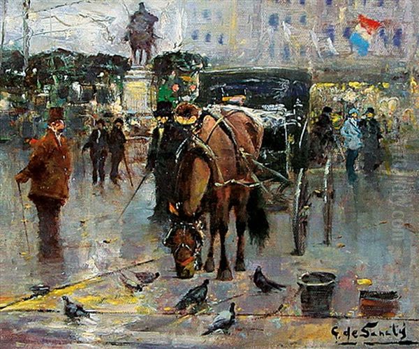 Parigi Oil Painting by Giuseppe De Sanctis