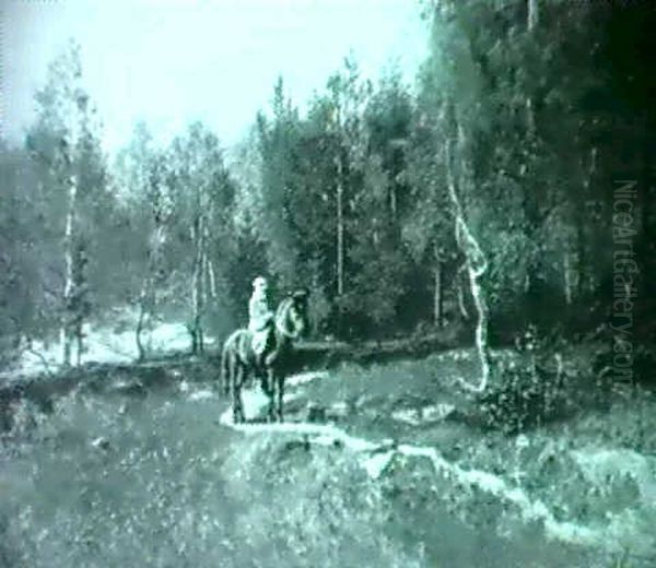 Ryttarinna I Soligt Varland- Skap Oil Painting by Hjalmar Sandberg