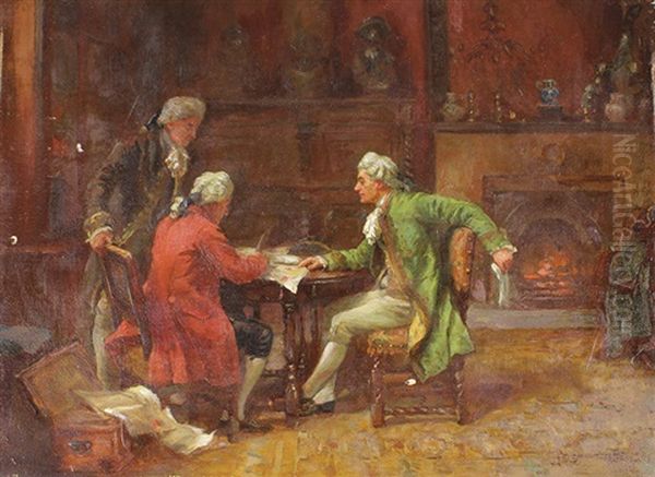 Le Contrat Oil Painting by John Sanderson-Wells