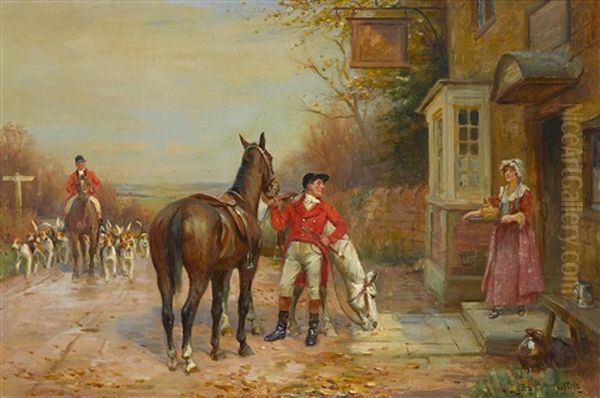 After The Hunt Oil Painting by John Sanderson-Wells