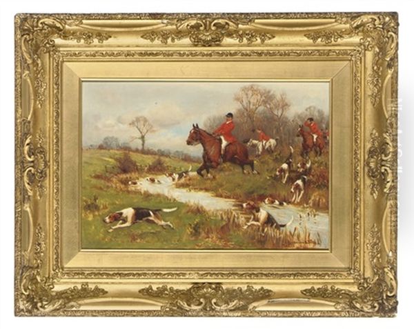 Crossing The River (+ 3 Others; 4 Works) Oil Painting by John Sanderson-Wells