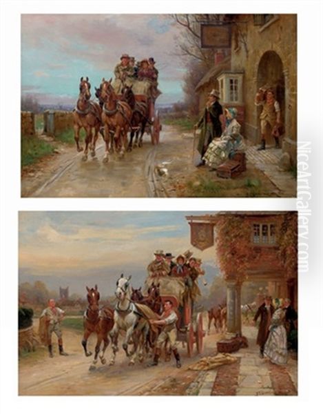 Setting Out (+ Onward Bound; Pair) Oil Painting by John Sanderson-Wells