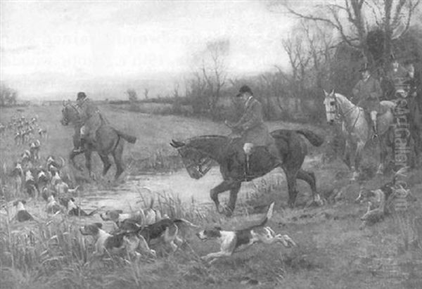 Setting Off On The Hunt Oil Painting by John Sanderson-Wells