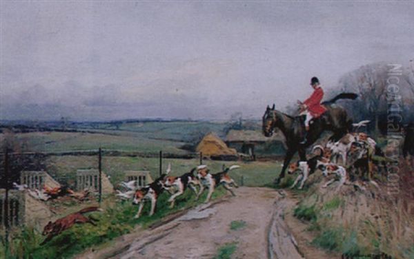 Crossing The Lane Oil Painting by John Sanderson-Wells