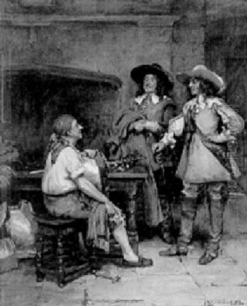 The Armourer Oil Painting by John Sanderson-Wells