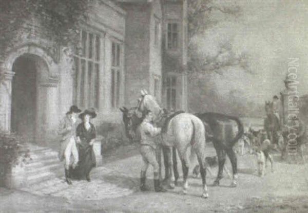 The Return Of The Hounds Oil Painting by John Sanderson-Wells