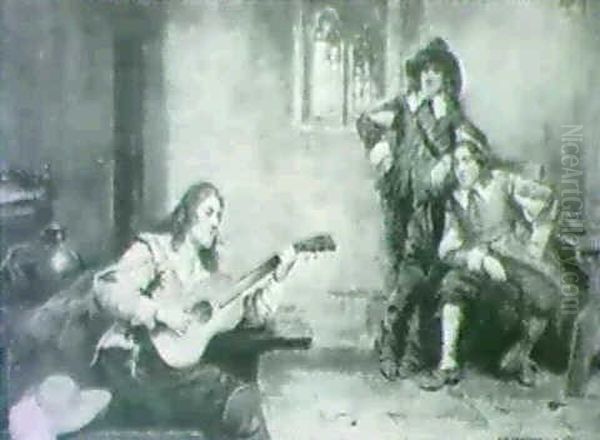 The Musician Oil Painting by John Sanderson-Wells