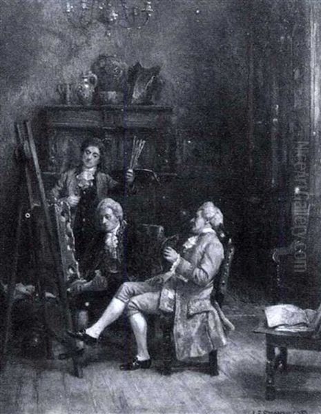 The Artist's Studio Oil Painting by John Sanderson-Wells