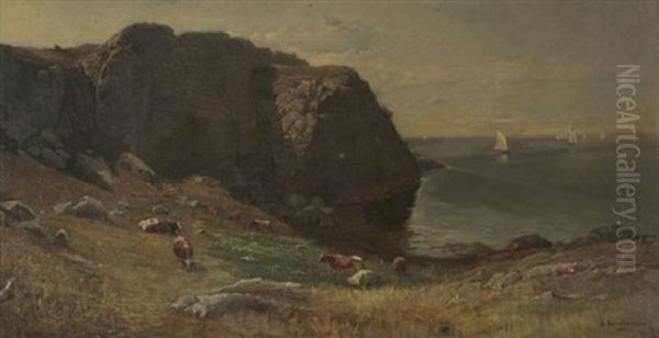 A Pasture By The Sea Oil Painting by Henry Sandham