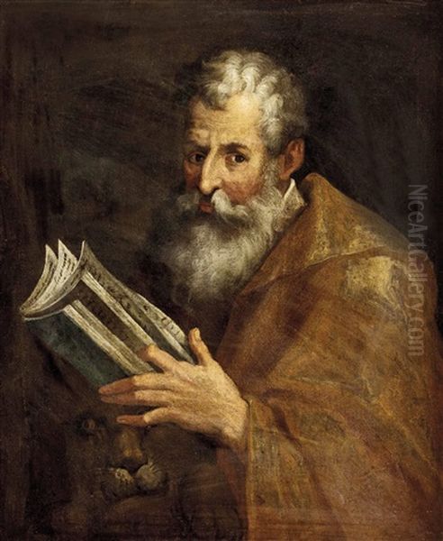 Der Hl. Evangelist Marcus Mit Dem Lowen Oil Painting by Joachim von, I Sandrart