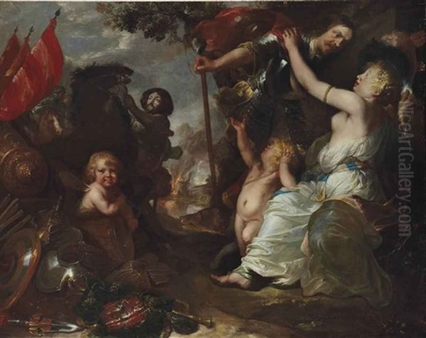 Mars Quittant Venus Oil Painting by Joachim von, I Sandrart