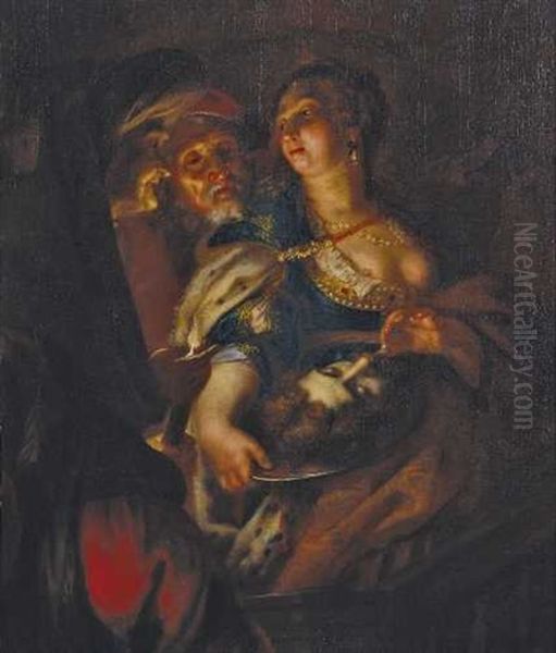 Salome Mit Dem Haupt Des Hl. Johannes D.t. Oil Painting by Joachim von, I Sandrart