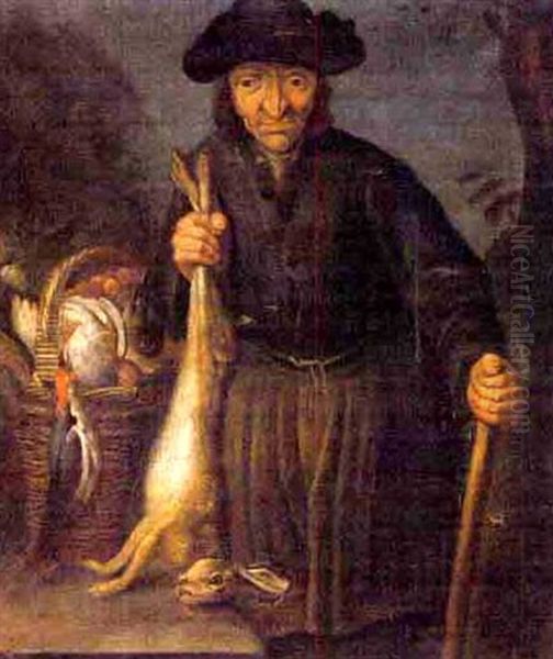 Man With Hare And Fowl Oil Painting by Joachim von, I Sandrart
