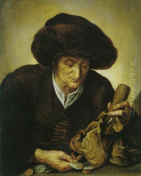Die Geldzahlerin Oil Painting by Joachim von, I Sandrart