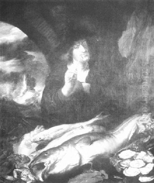 The Fish Monger Oil Painting by Joachim von, I Sandrart