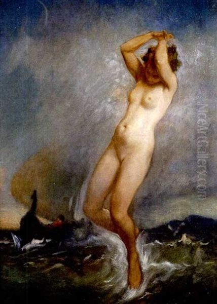 Ninfa Marina Oil Painting by Francisco Sans y Cabot