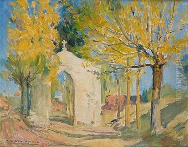 Paisaje Oil Painting by Marceliano Santamaria