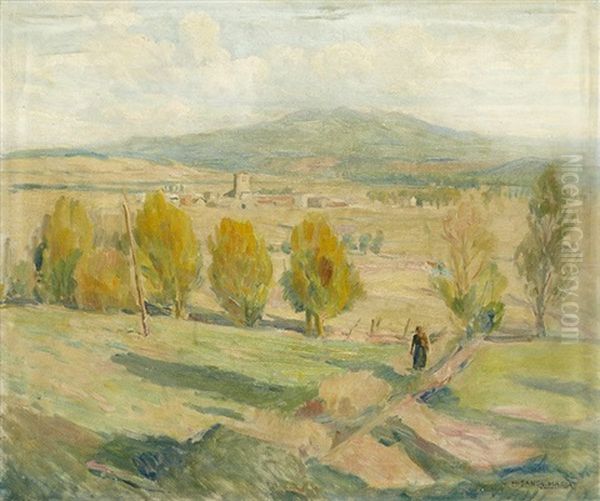 Paisaje De Castilla Oil Painting by Marceliano Santamaria