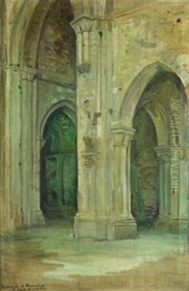 Recuerdo De Monsalud Oil Painting by Marceliano Santamaria