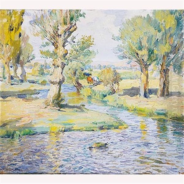 Paisaje Oil Painting by Marceliano Santamaria