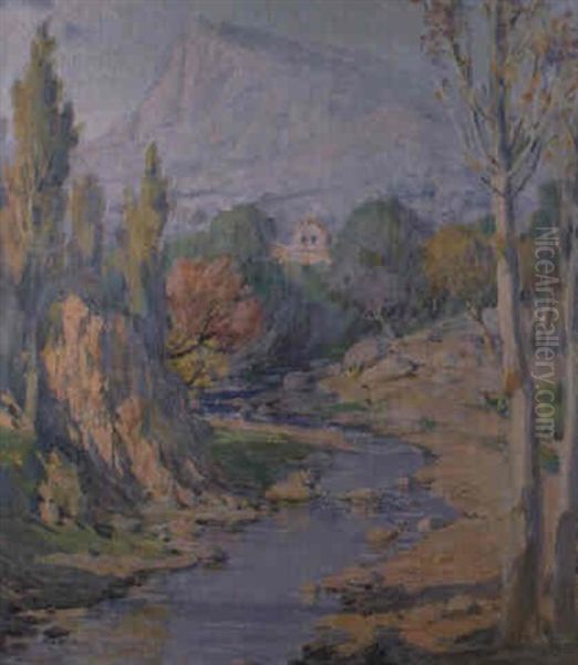 Arroyuelo Oil Painting by Marceliano Santamaria