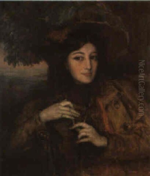 Retrato De Joven Oil Painting by Marceliano Santamaria