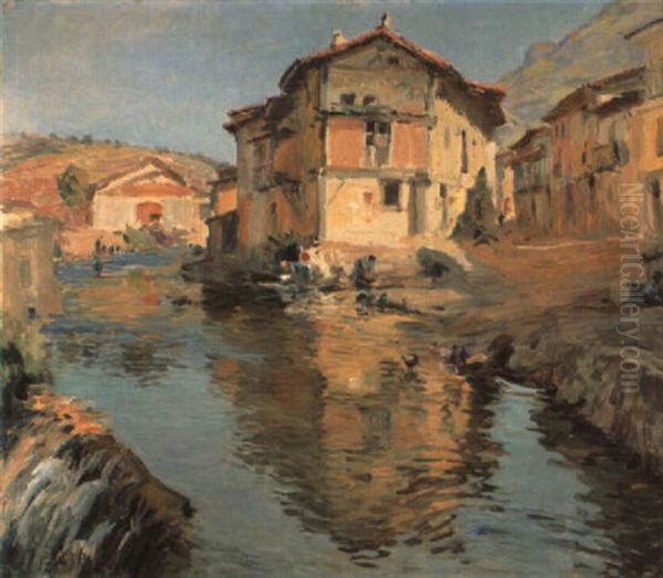 Huerta Del Rey Oil Painting by Marceliano Santamaria