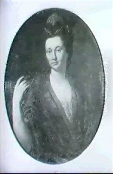 Portrait De Marie-magdeleine Prune Oil Painting by Jean-Baptiste Santerre