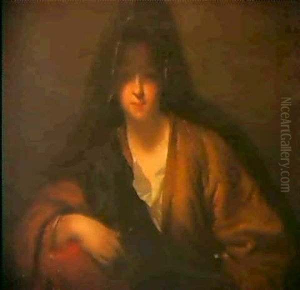 Bildnis Einer Jungen Dame Oil Painting by Jean-Baptiste Santerre