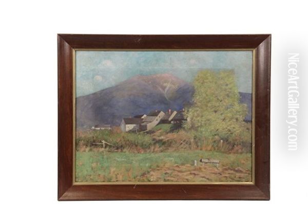 View Of Mt. Lafayette, Francoia, New Hampshire Oil Painting by Daniel Francois Santry