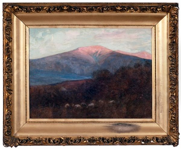 Mount Lafayette, Franconia, New Hampshire Oil Painting by Daniel Francois Santry