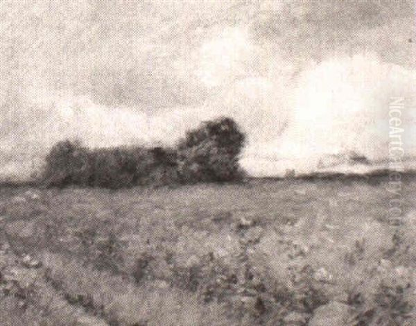 Cloudy Summer Day Oil Painting by Daniel Francois Santry