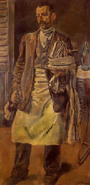 El Camarero Oil Painting by Jose Sanz Arizmendi