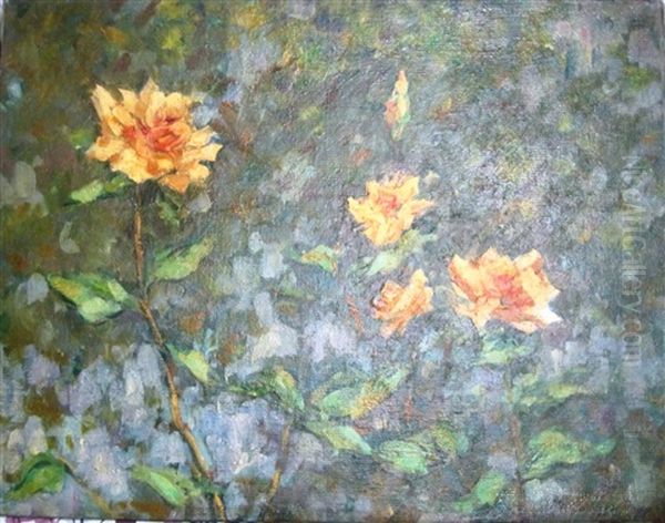 Bouquet De Fleurs Oil Painting by Nikolai Nikolaevich Sapunov