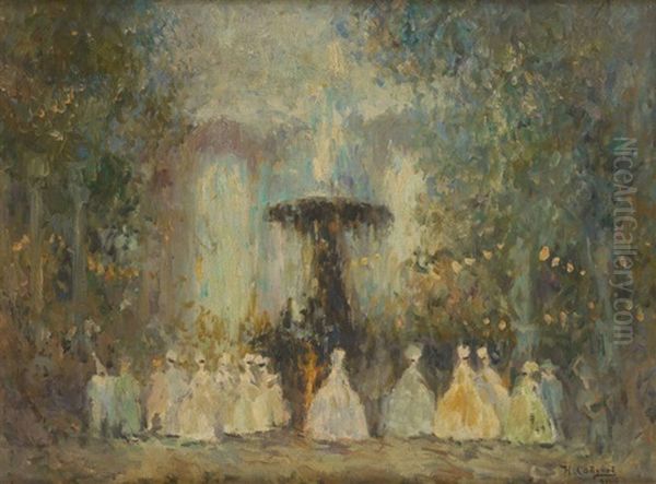 Festivites Dans Le Parc Oil Painting by Nikolai Nikolaevich Sapunov